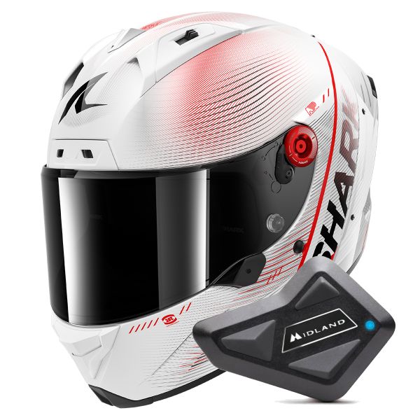 Full Face Shark Aeron Speed-Tech DWR + Kit Bluetooth BT Mini