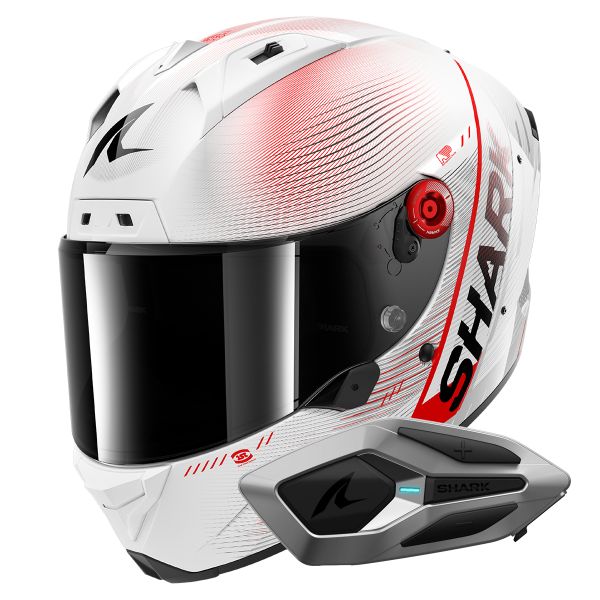 Full Face Shark Aeron Speed-Tech DWR + Kit Bluetooth Sena for Shark Mesh