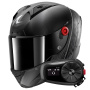 Casque Full Face Shark Aeron Speed-Tech Mat DAK + Kit Bluetooth 5S Solo