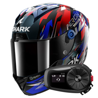 Full Face Shark Aeron Zarco GP De France DBU + Kit Bluetooth 5S Solo