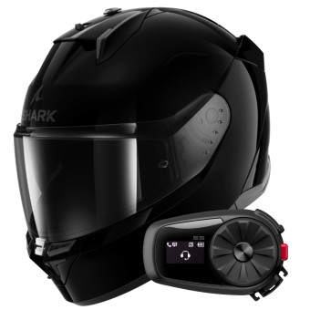 Full Face Shark D-Skwal 3 Blank BLK + Kit Bluetooth 5S Solo