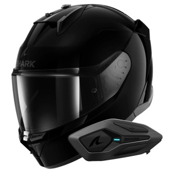Full Face Shark D-Skwal 3 Blank BLK + Kit Bluetooth Sena for Shark Solo