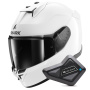 Casque Full Face Shark D-Skwal 3 Blank WHU + Kit Bluetooth BT Mini