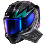 Casque Full Face Shark D-Skwal 3 Blast-R KGX + Kit Bluetooth BT Mini