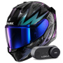 Casque Full Face Shark D-Skwal 3 Blast-R KGX + Kit Bluetooth Lokui K30