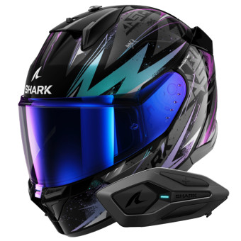Full Face Shark D-Skwal 3 Blast-R KGX + Kit Bluetooth Sena for Shark Solo
