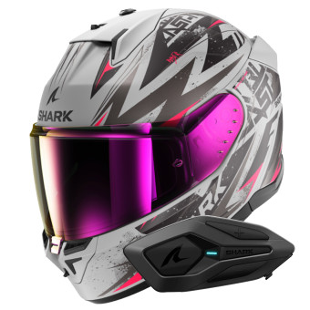 Full Face Shark D-Skwal 3 Blast-R Mat SVK + Kit Bluetooth Sena for Shark Solo