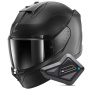 Casque Full Face Shark D-Skwal 3 Dark Shadow Edition Mat A08 + Kit Bluetooth BT Mini