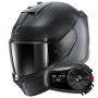 Casque Full Face Shark D-Skwal 3 Dark Shadow Edition Mat B16 + Kit Bluetooth 5S Solo