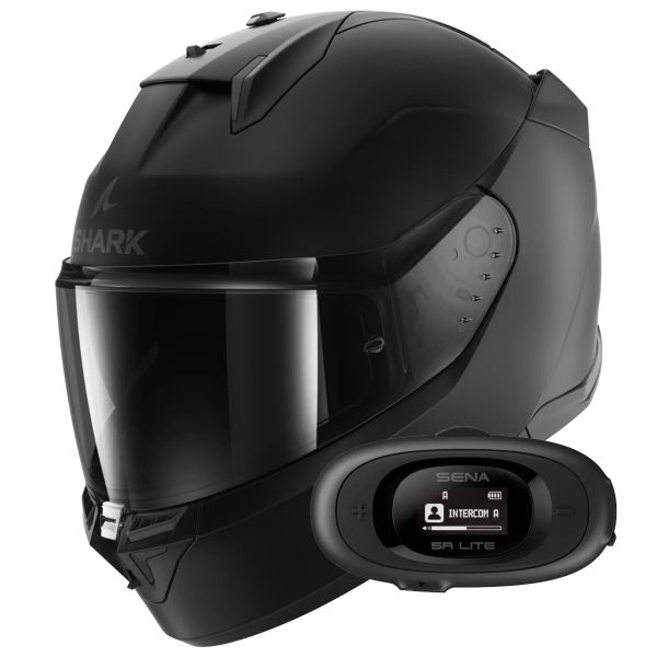 Full Face Shark D-Skwal 3 Dark Shadow Edition Mat KMA + Kit bluetooth 5R Lite Solo Full Face Shark D-Skwal 3 Dark Shadow Edition Mat KMA + Kit bluetooth 5R Lite Solo