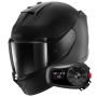 Casque Full Face Shark D-Skwal 3 Dark Shadow Edition Mat KMA + Kit Bluetooth 5S Solo