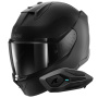 Casque Full Face Shark D-Skwal 3 Dark Shadow Edition Mat KMA + Kit Bluetooth Sena for Shark Sol