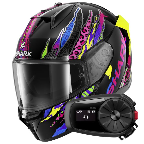 Full Face Shark D-Skwal 3 Fawn KVY + Kit Bluetooth 5S Solo
