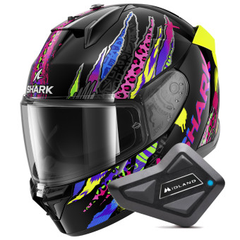 Full Face Shark D-Skwal 3 Fawn KVY + Kit Bluetooth BT Mini