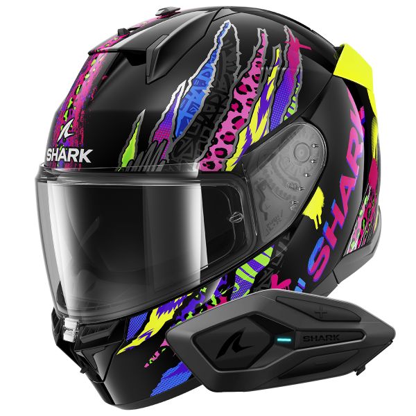 Full Face Shark D-Skwal 3 Fawn KVY + Kit Bluetooth Sena for Shark Solo