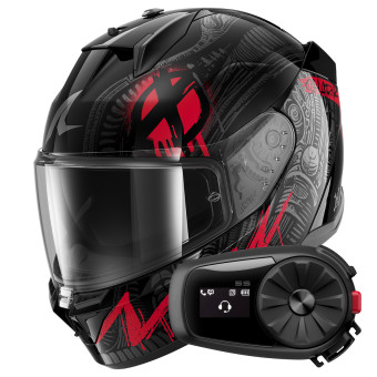 Full Face Shark D-Skwal 3 Shiever KAR + Kit Bluetooth 5S Solo