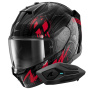 Casque Full Face Shark D-Skwal 3 Shiever KAR + Kit Bluetooth Sena for Shark Solo