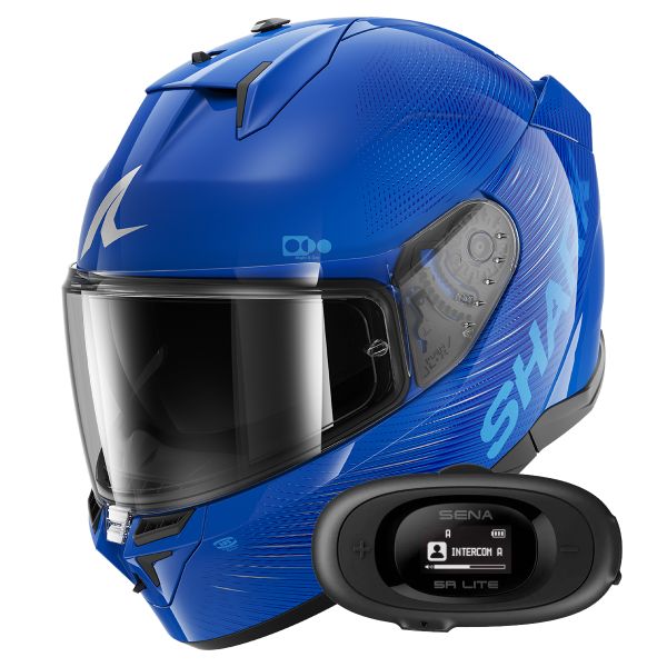 Full Face Shark D-Skwal 3 SP Lyne BSB + Kit Bluetooth 5R Lite