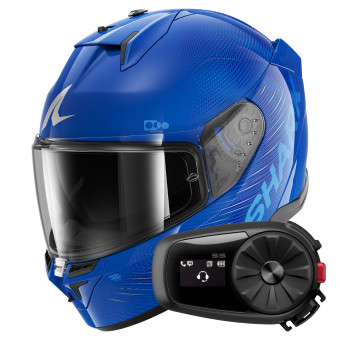 Full Face Shark D-Skwal 3 SP Lyne BSB + Kit Bluetooth 5S Solo