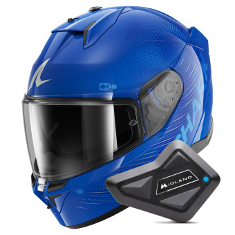Full Face Shark D-Skwal 3 SP Lyne BSB + Kit Bluetooth BT Mini