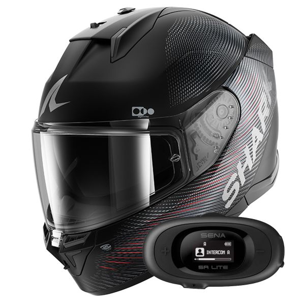 Full Face Shark D-Skwal 3 SP Lyne KAR + Kit Bluetooth 5R Lite