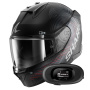 Casque Full Face Shark D-Skwal 3 SP Lyne KAR + Kit Bluetooth 5R Lite
