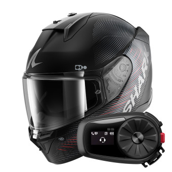 Full Face Shark D-Skwal 3 SP Lyne KAR + Kit Bluetooth 5S Solo