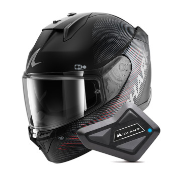 Full Face Shark D-Skwal 3 SP Lyne KAR + Kit Bluetooth BT Mini