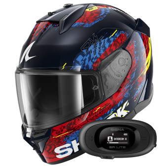 Full Face Shark D-Skwal 3 Speed-Vib BRB + Kit Bluetooth 5R Lite