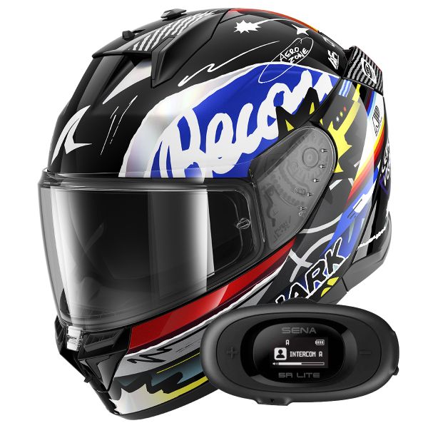 Full Face Shark D-Skwal 3 Streetrush KBU + Kit Bluetooth 5R Lite