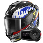 Casque Full Face Shark D-Skwal 3 Streetrush KBU + Kit Bluetooth 5S Solo