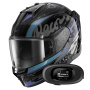 Casque Full Face Shark D-Skwal 3 Streetrush KGU + Kit Bluetooth 5R Lite