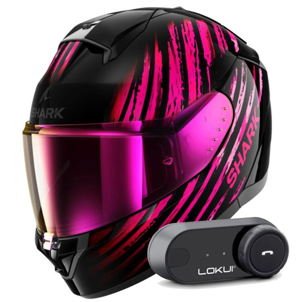 Full Face Shark Ridill 2 Assya KVV + Kit Bluetooth Lokui K30