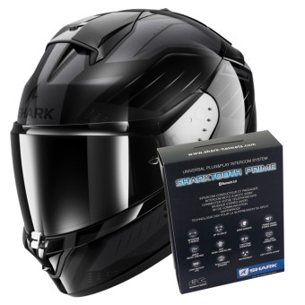 Full Face Shark Ridill 2 Bersek KAA + Kit Bluetooth Sharktooth Prime