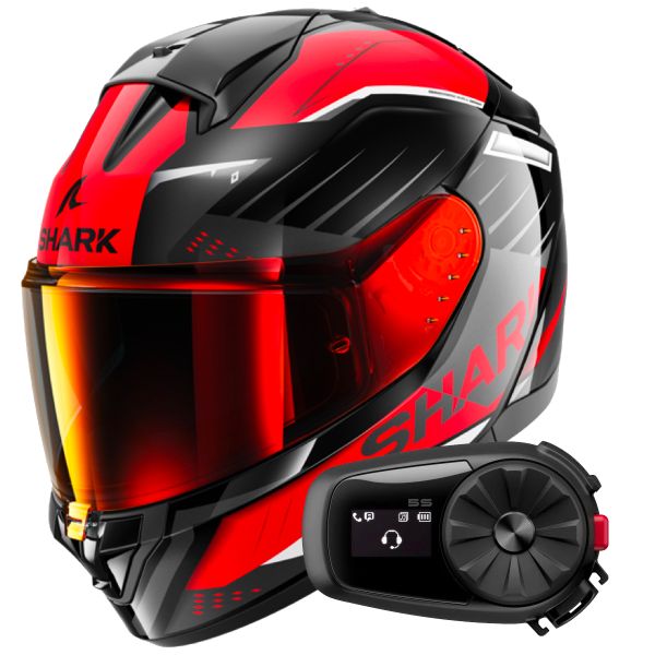 Full Face Shark Ridill 2 Bersek KRA + Kit Bluetooth 5S Full Face Shark Ridill 2 Bersek KRA + Kit Bluetooth 5S
