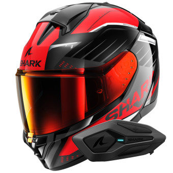Full Face Shark Ridill 2 Bersek KRA + Kit Bluetooth Sena for Shark Solo