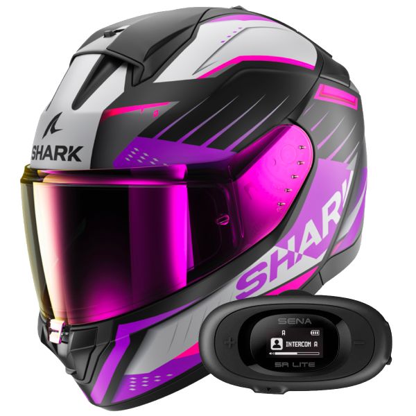 Full Face Shark Ridill 2 Bersek Mat KVV + Kit Bluetooth 5R Lite