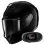 Casque Full Face Shark Ridill 2 Blank BLK + Kit Bluetooth 5R Lite