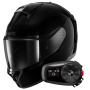 Casque Full Face Shark Ridill 2 Blank BLK + Kit Bluetooth 5S