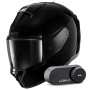Casque Full Face Shark Ridill 2 Blank BLK + Kit Bluetooth Lokui K30