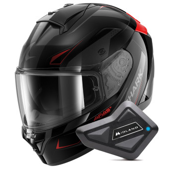 Full Face Shark Ridill 2 Mekarium KAR + Kit Bluetooth BT Mini