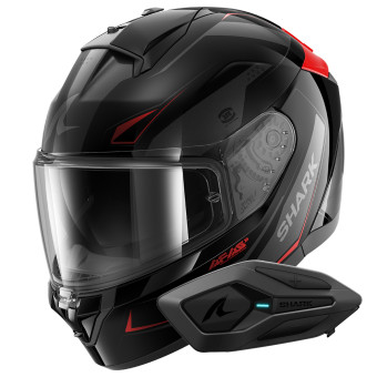 Full Face Shark Ridill 2 Mekarium KAR + Kit Bluetooth Sena for Shark Solo