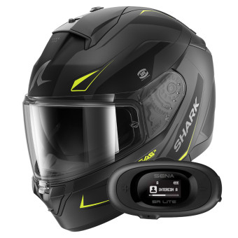 Full Face Shark Ridill 2 Mekarium Mat AAY + Kit bluetooth 5R Lite Solo
