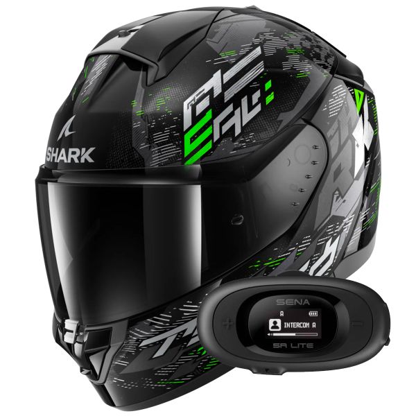 Full Face Shark Ridill 2 Molokai KSG + Kit bluetooth 5R Lite Solo