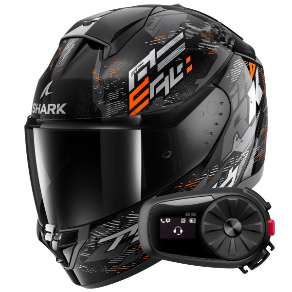 Full Face Shark Ridill 2 Molokai KSO + Kit Bluetooth 5S Solo