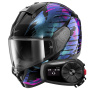 Casque Full Face Shark Ridill 2 Reptaia KVX + Kit Bluetooth 5S Solo