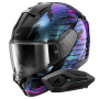 Casque Full Face Shark Ridill 2 Reptaia KVX + Kit Bluetooth Sena for Shark Solo