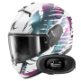 Casque Full Face Shark Ridill 2 Reptaia WVX + Kit bluetooth 5R Lite Solo