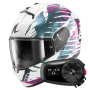 Casque Full Face Shark Ridill 2 Reptaia WVX + Kit Bluetooth 5S Solo