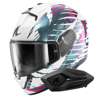 Full Face Shark Ridill 2 Reptaia WVX + Kit Bluetooth Sena for Shark Solo